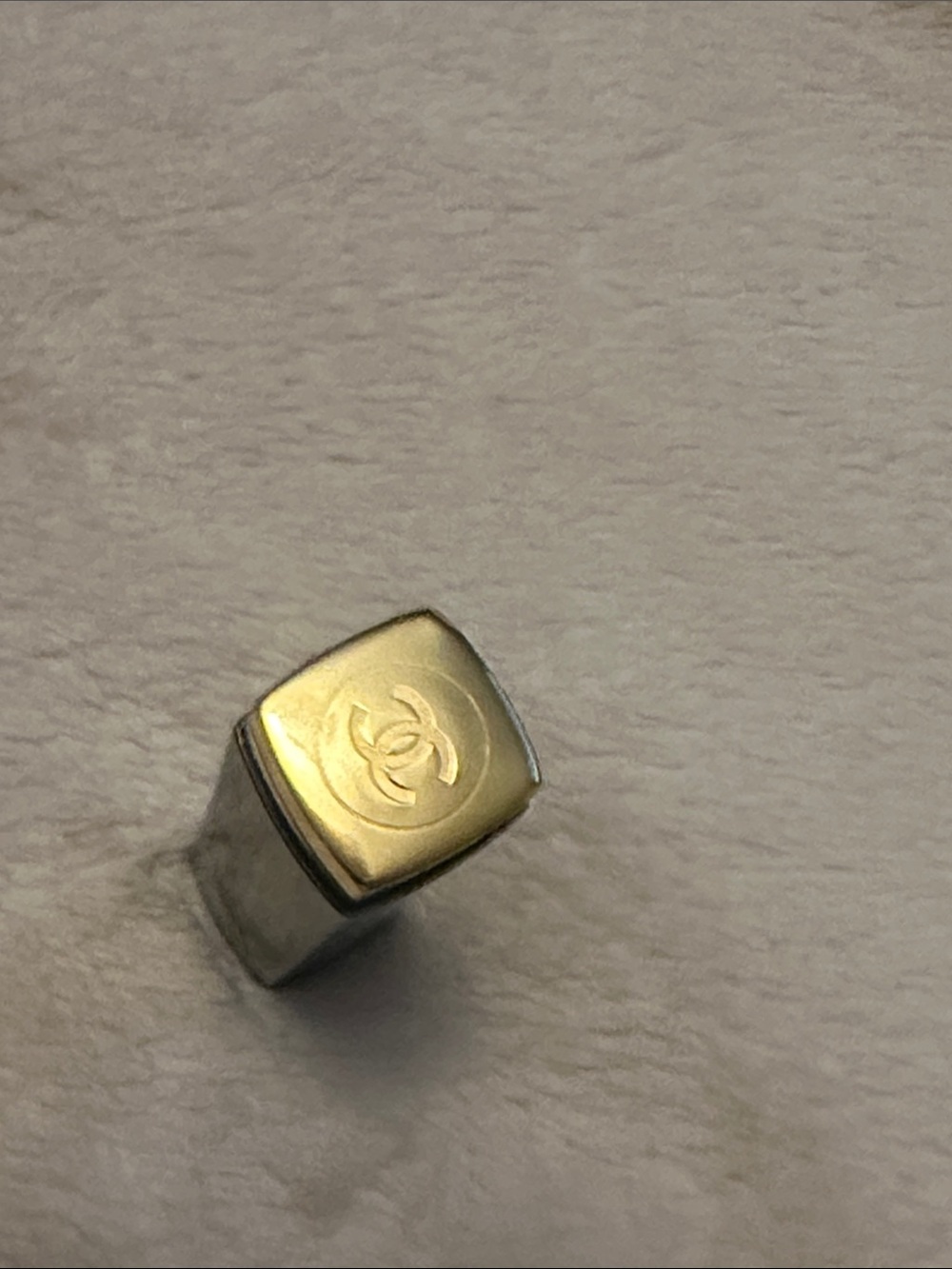 CHANEL Lipstick Cap with Gold Top and Silver Body